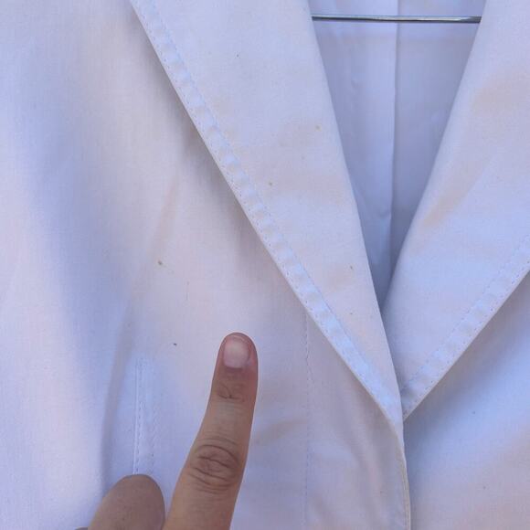 Escada White Business Blazer Jacket Cream Single Breasted Snaps 36 Small - Picture 10 of 11